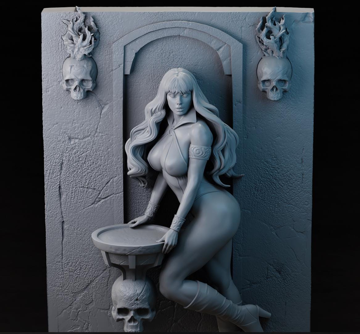 Vampirella Diaroma | Maximum Detailed 16K Ultra-High Definition
