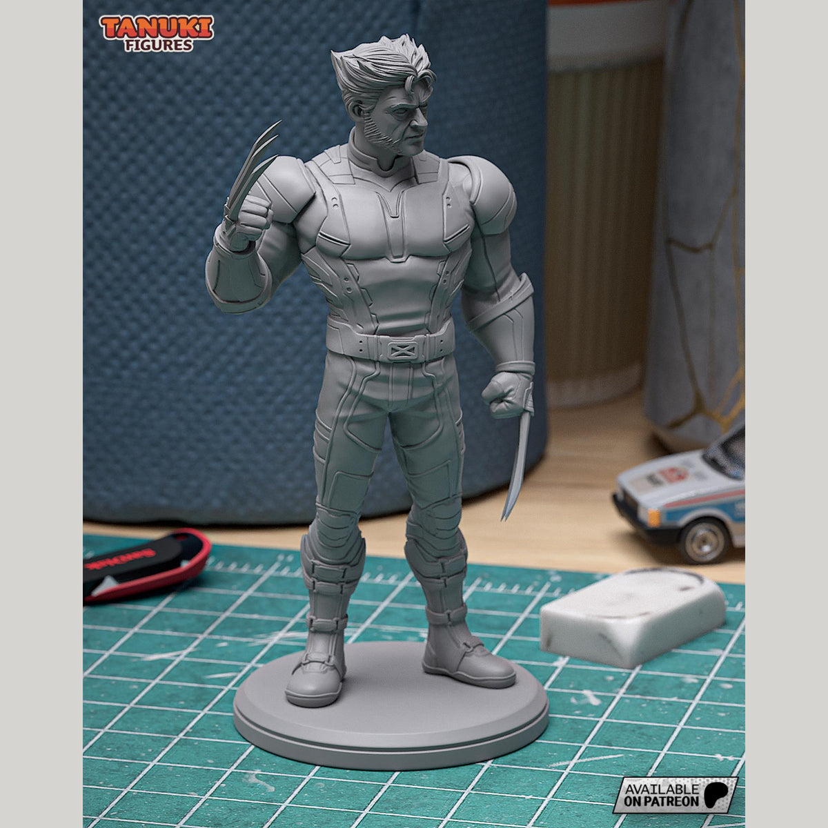 Wolverine Sculpture | Maximum Detailed 16K Ultra-High Definition
