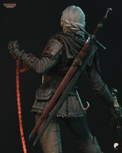 Ciri (Cirilla) – The Witcher 3 Monster Hunter Diorama Statue | Maximum Detailed 16K Ultra-High Definition