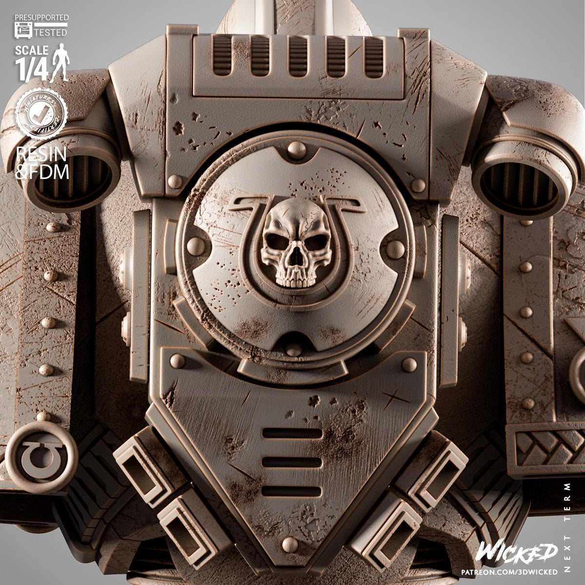 Warhammer 40K Titus Bust | Maximum Detailed 16K Ultra-High Definition