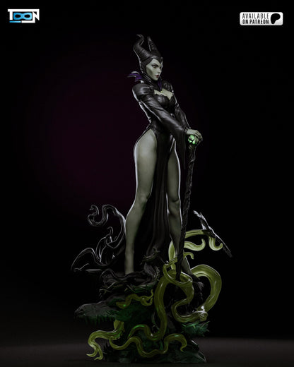 Maleficent Dark Fairy – Sleeping Beauty Fan Art Statue |  Maximum Detailed 16K Ultra-High Definition