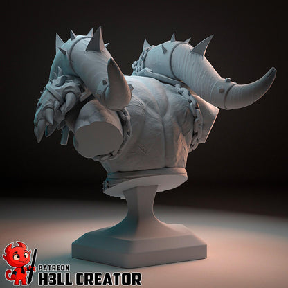 Garrosh Hellscream Bust – World of Warcraft Orc Warchief | Maximum Detailed 16K Ultra-High Definition