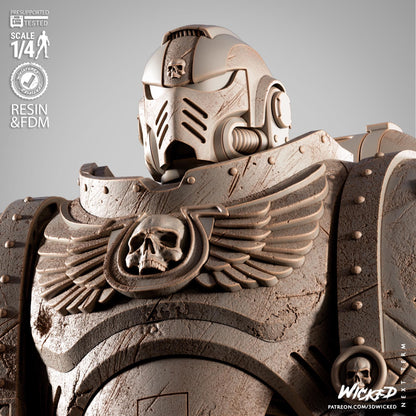Warhammer 40K Titus Bust | Maximum Detailed 16K Ultra-High Definition