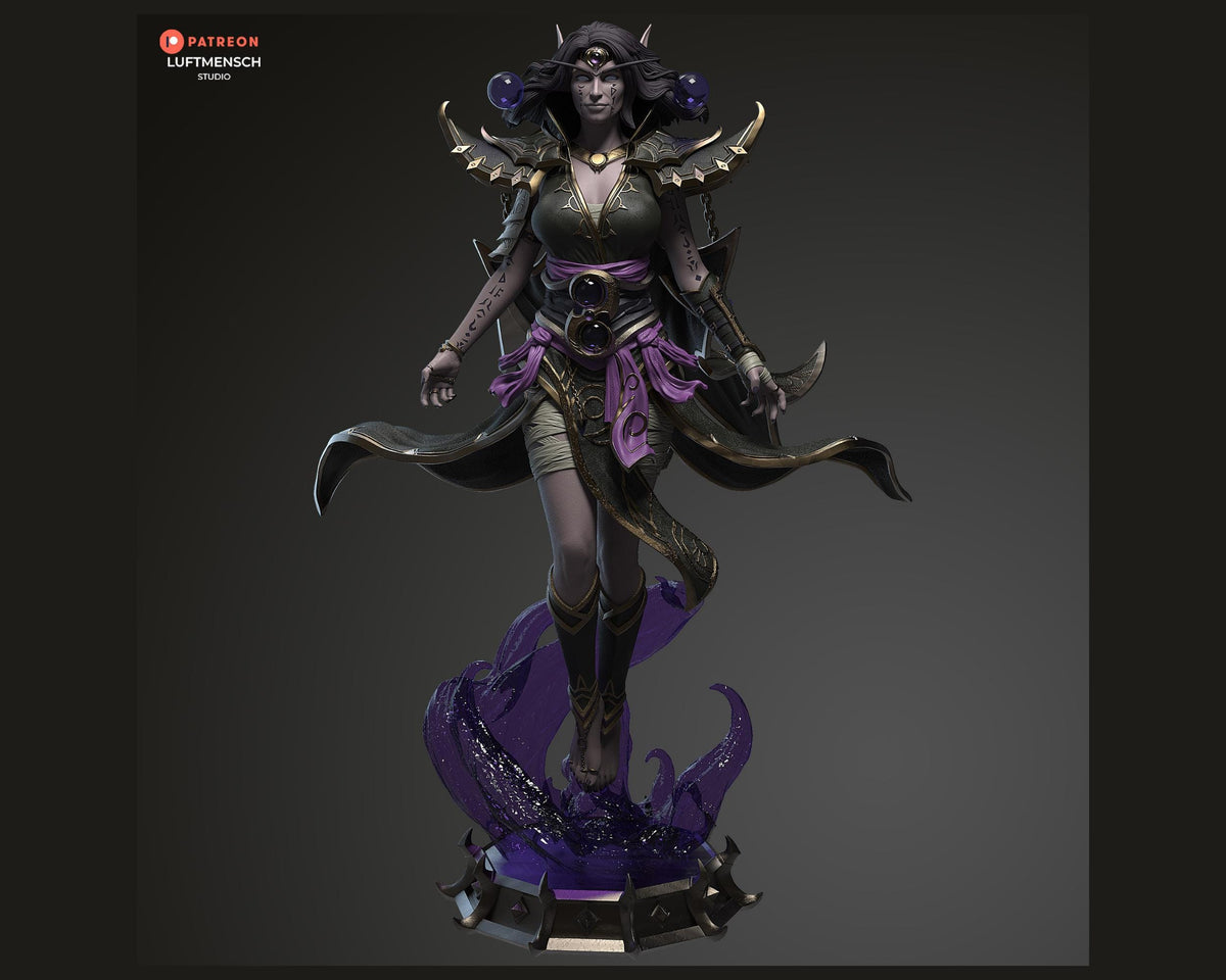 Xal'atath – World of Warcraft Harbinger of the Void Statue  Maximum Detailed 16K Ultra-High Definition