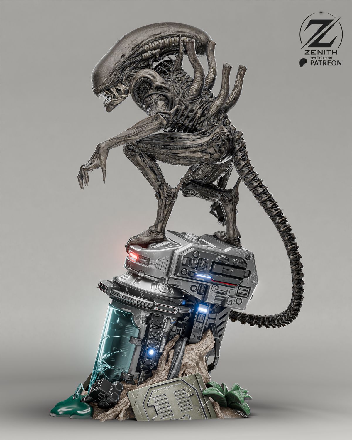 Alien Xenomorph Statue | Maximum Detailed 16K Ultra-High Definition