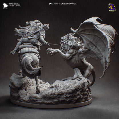 Ciri vs Manticore Diorama | Maximum Detailed 16K Ultra-High Definition