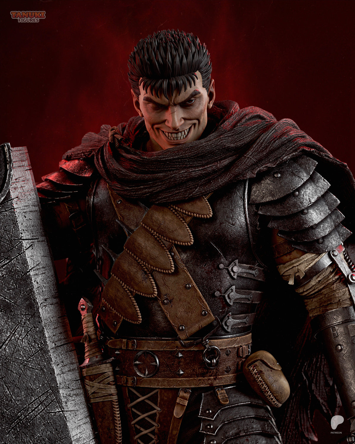 Guts The Black Swordsman Statue – Berserk Anime Diaroma | Maximum Detailed 16K Ultra-High Definition