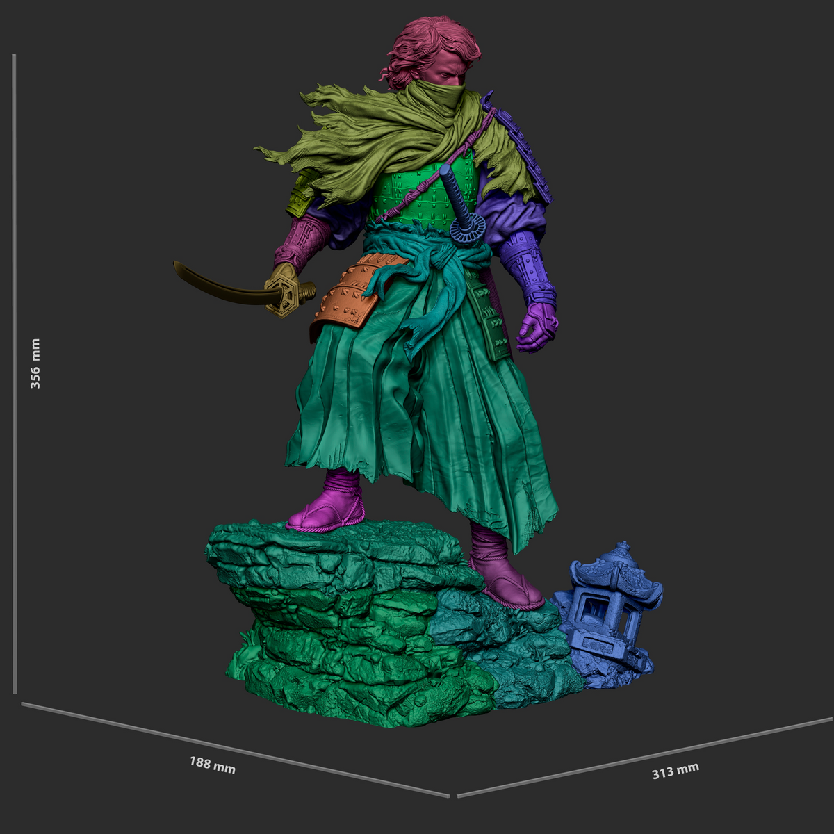 Anakin Ronin Sculpture | Maximum Detailed 16K Ultra-High Definition