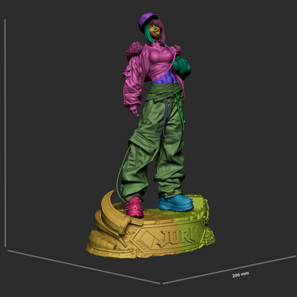 Streetwear Juri Han Statue Street Fighter 6 | Maximum Detailed 16K Ultra-High Definition
