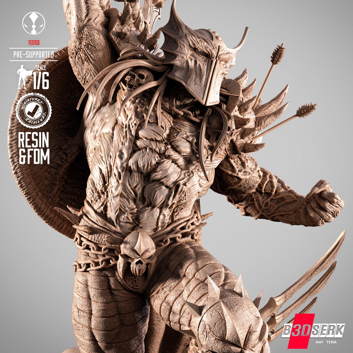 Spawn - Dark Ages Warrior  | Maximum Detailed 16K Ultra-High Definition Resin