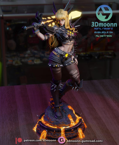 Magik (Illyana Rasputina) – Marvel X-Men Soulsword Statue | Maximum Detailed 16K Ultra-High Definition