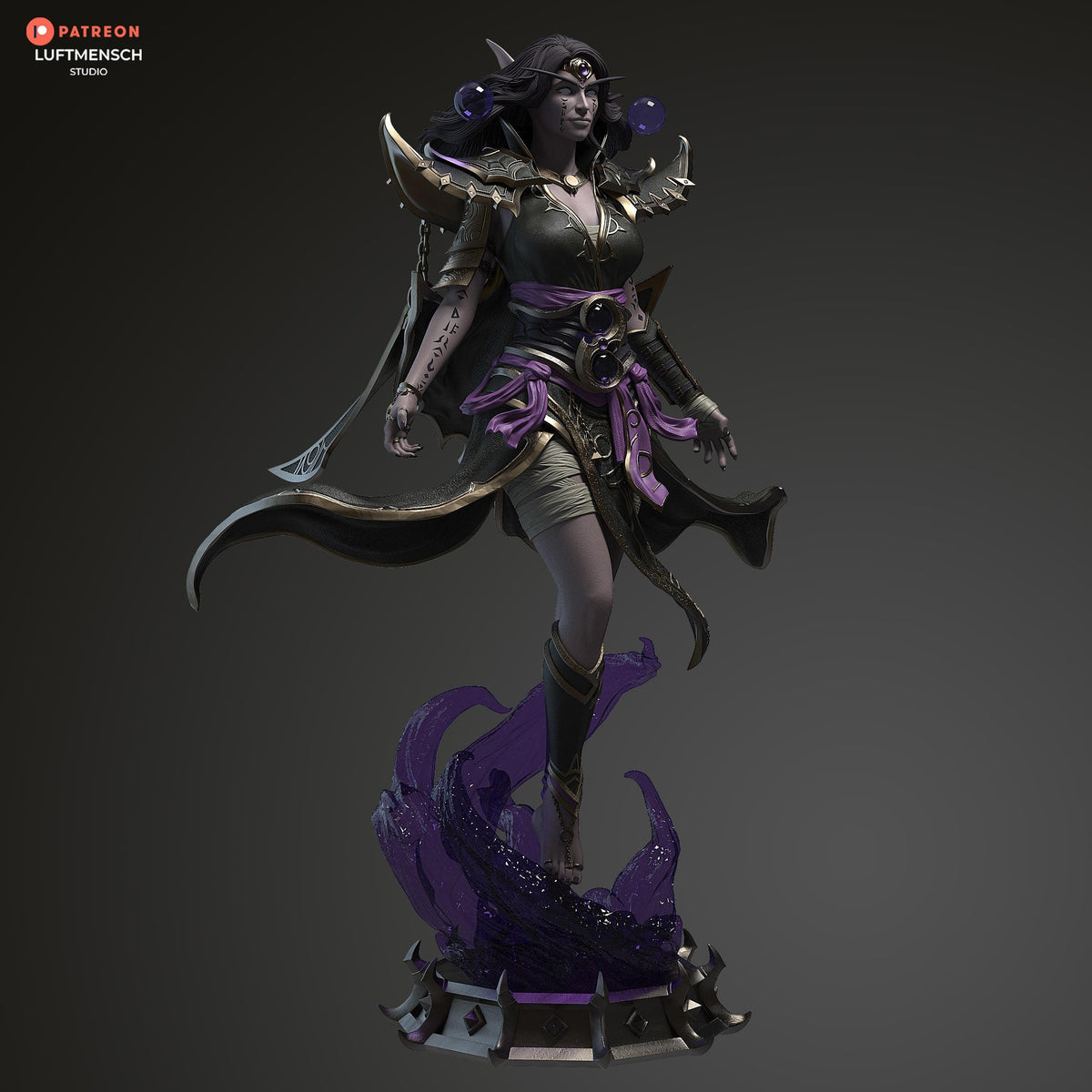 Xal'atath – World of Warcraft Harbinger of the Void Statue  Maximum Detailed 16K Ultra-High Definition