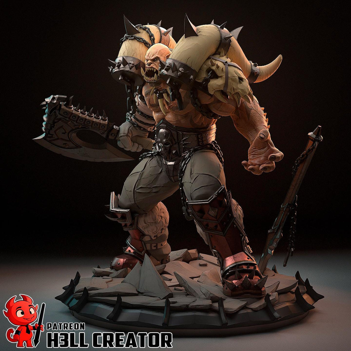 Garrosh Hellscream – World of Warcraft Orc Warchief | Maximum Detailed 16K Ultra-High Definition
