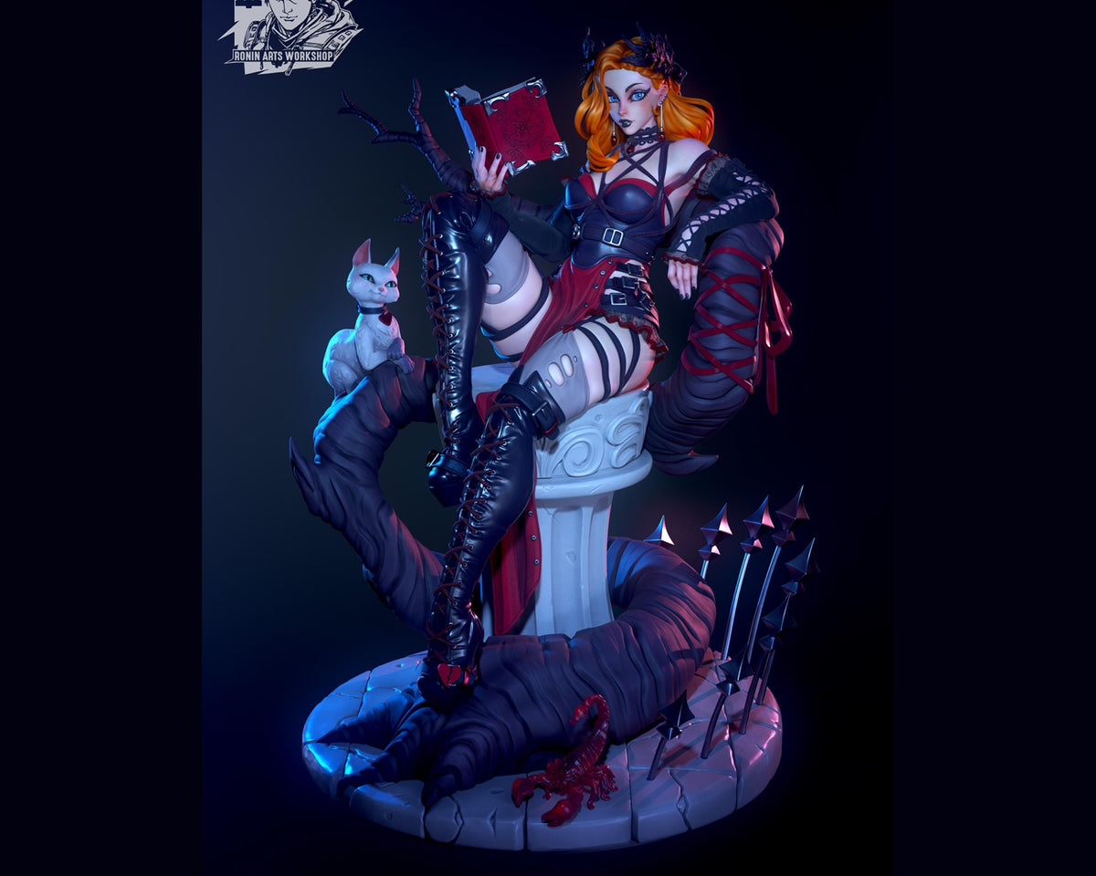 Pin-up Rosanne The Witch Queen Sculpture & Miniature | Maximum Detailed 12K Resin Collectible