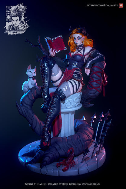 Pin-up Rosanne The Witch Queen Sculpture & Miniature | Maximum Detailed 12K Resin Collectible