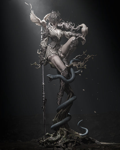 Lenora Queen of Crows Sculpture | Maximum Detailed 12k Resin Printed Figure