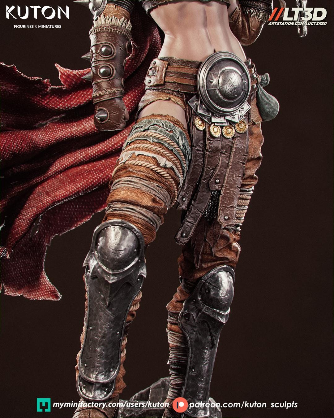Nordic Valkyrie Warrior Statue – 3D Printed Resin Collectible Figure