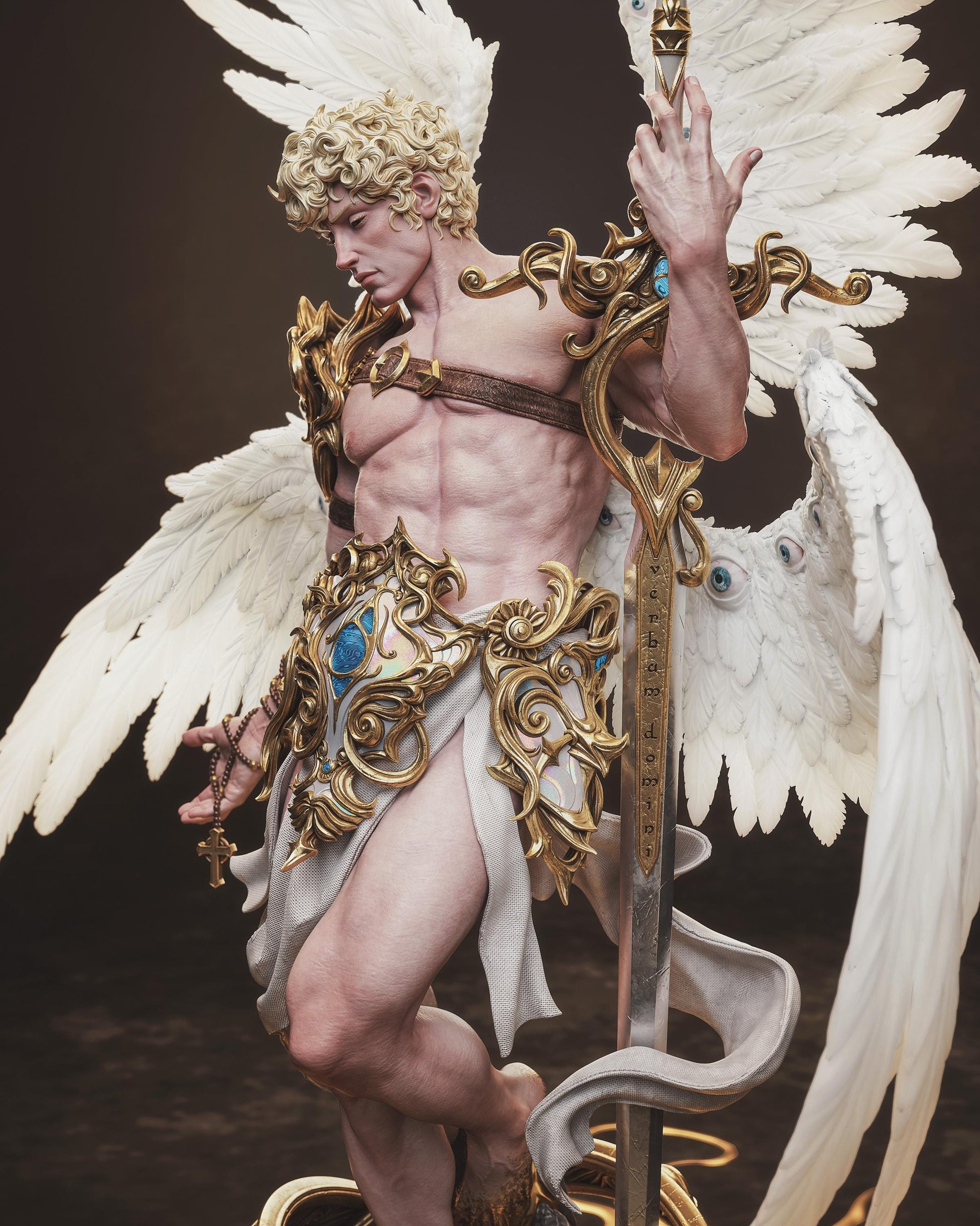 Cherubim Angel Statue | Maximum Detailed 12k Resin Printed Figure