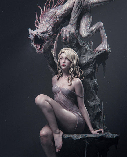 Elegy of Wyrm Statue | Maximum Detailed 12k Resin Printed Figure