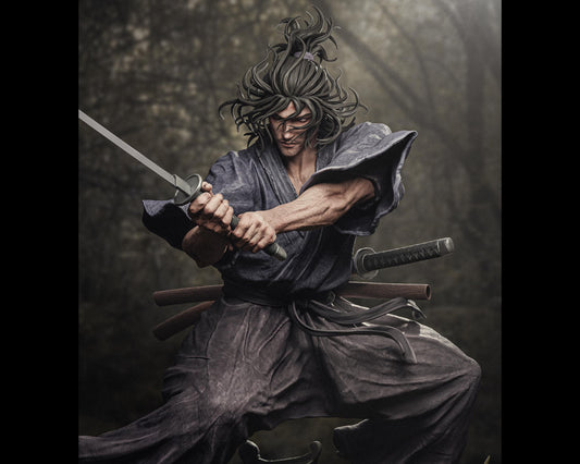 Legendary Samurai Ronin Miyamoto Musashi Statue | Maximum Detailed 12k Resin Printed Figure