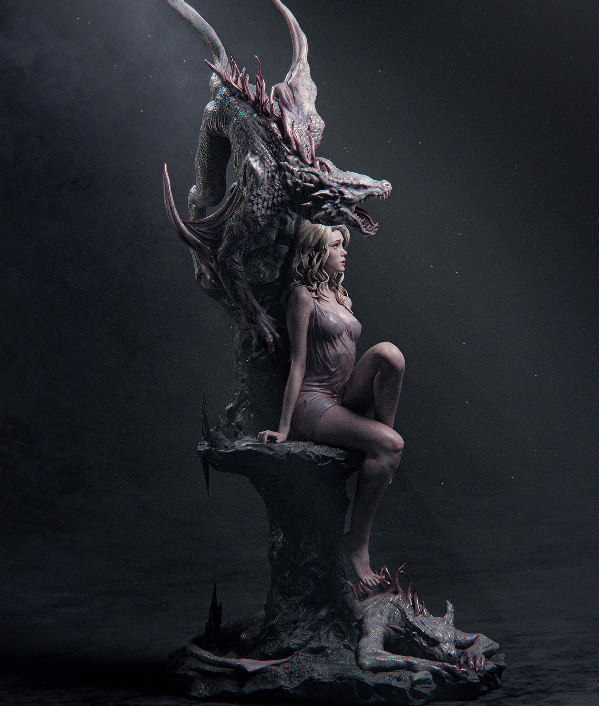 Elegy of Wyrm Statue | Maximum Detailed 12k Resin Printed Figure