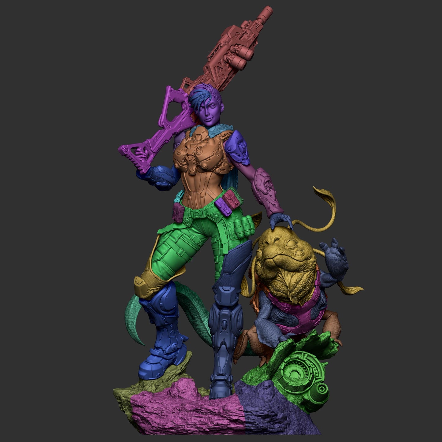 Kyla Bounty Hunter Statue | Maximum Detailed 12k Resin Printed Figure
