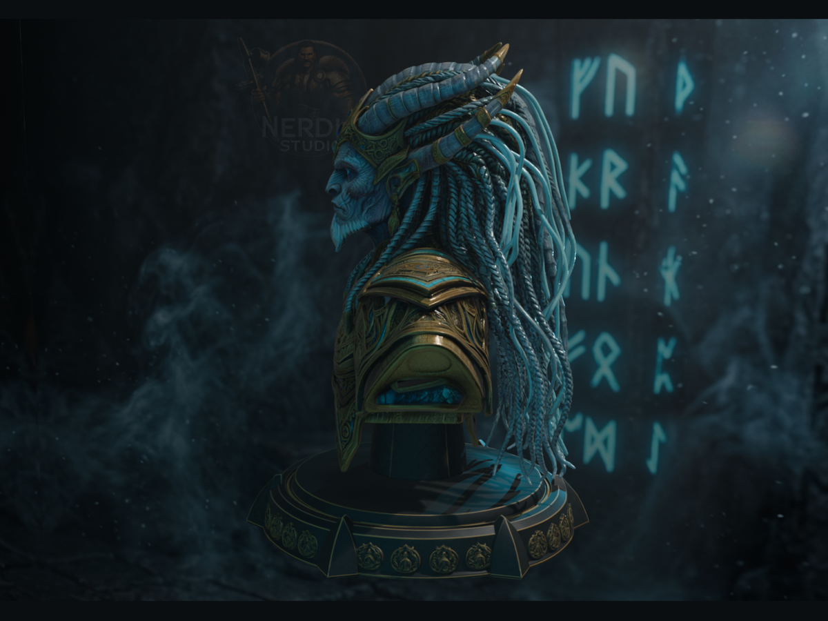 Lich Dragonlord Thallgrund - Ice Wraith Bust  | Maximum Detailed 16K Ultra-High Definition