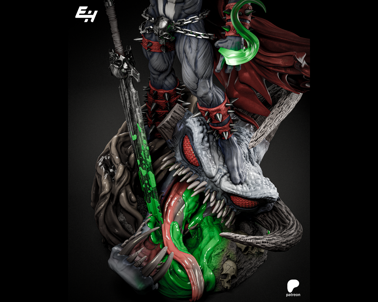 Spawn Sculpture | Maximum Detailed 16K Ultra-High Definition