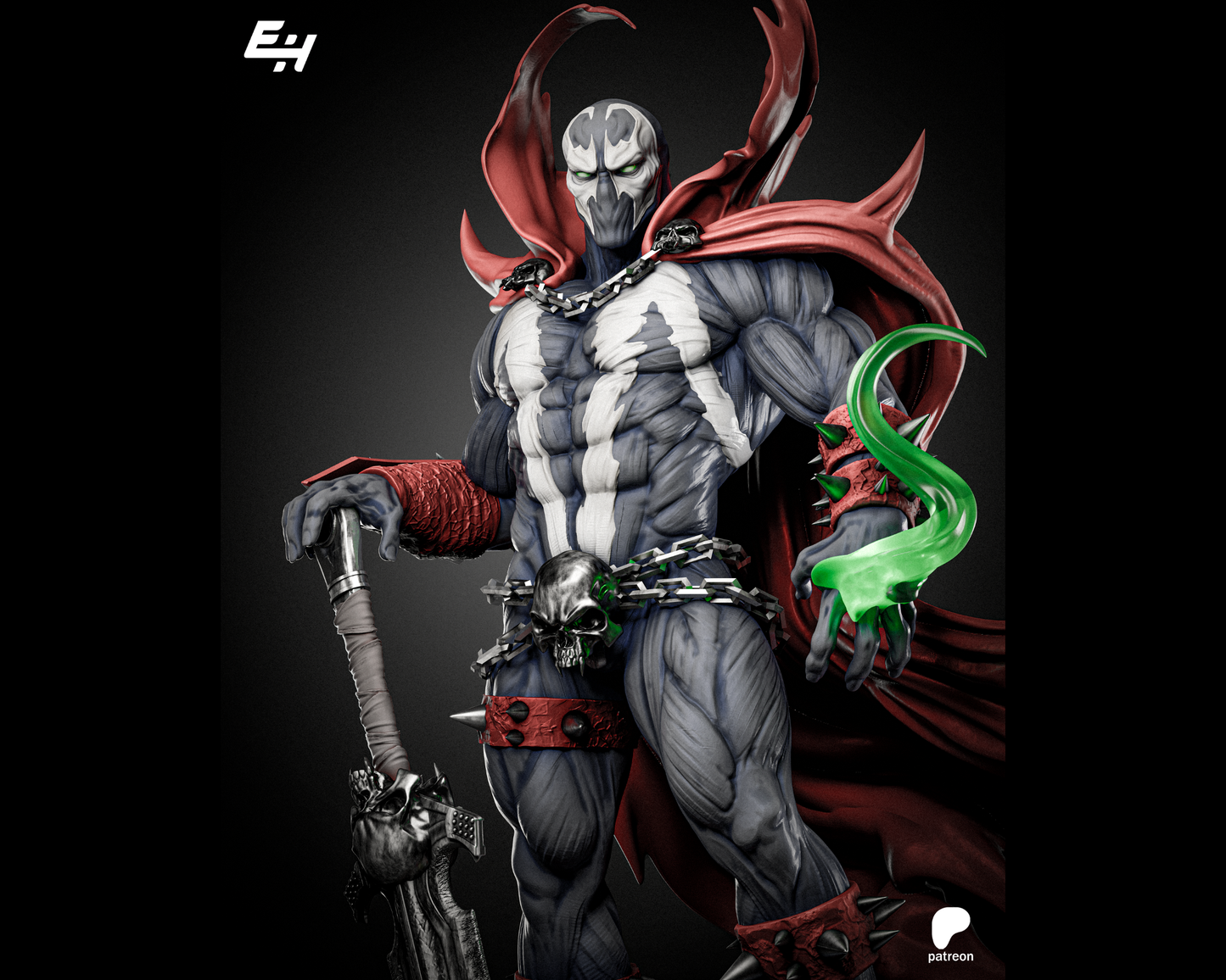 Spawn Sculpture | Maximum Detailed 16K Ultra-High Definition